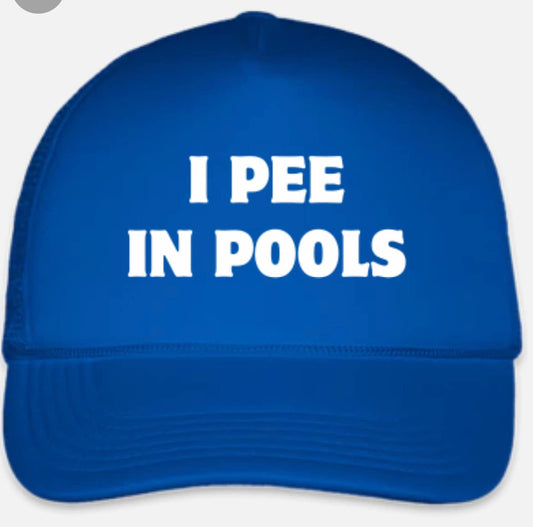 I PEE In POOLS Trucker Hat Snap Back Cap Foam Brand New Mesh Unisex Adjustable - Beach