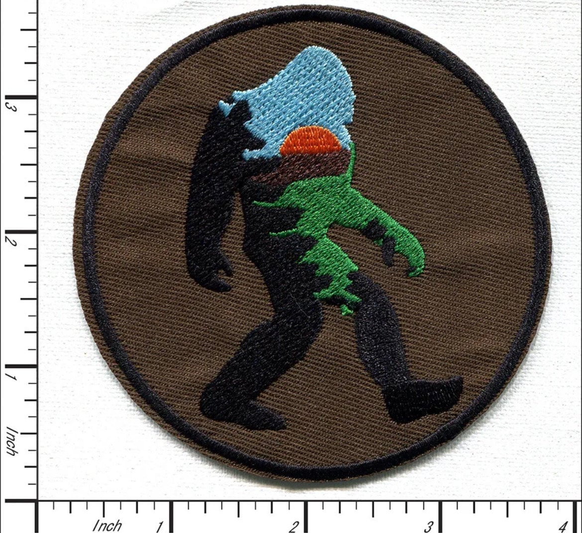 Bigfoot Patch Iron On Ready Patch Embroidered Bigfoot shilouette Filler Patch Hat Bar Sasquatch