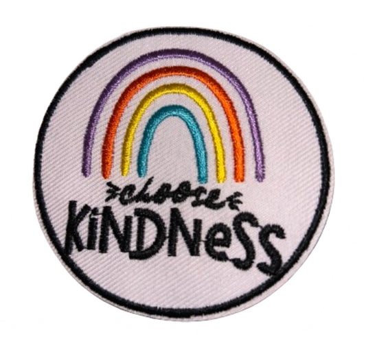 Choose Kindness Patch Iron On Ready Embroidered Filler Patch Hat Bar Be Kind Rainbow