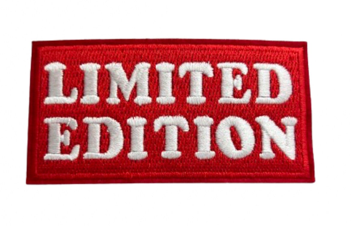 Red Limited Edition Iron On Ready Patch Embroidered Filler Patch Hat Bar Patch