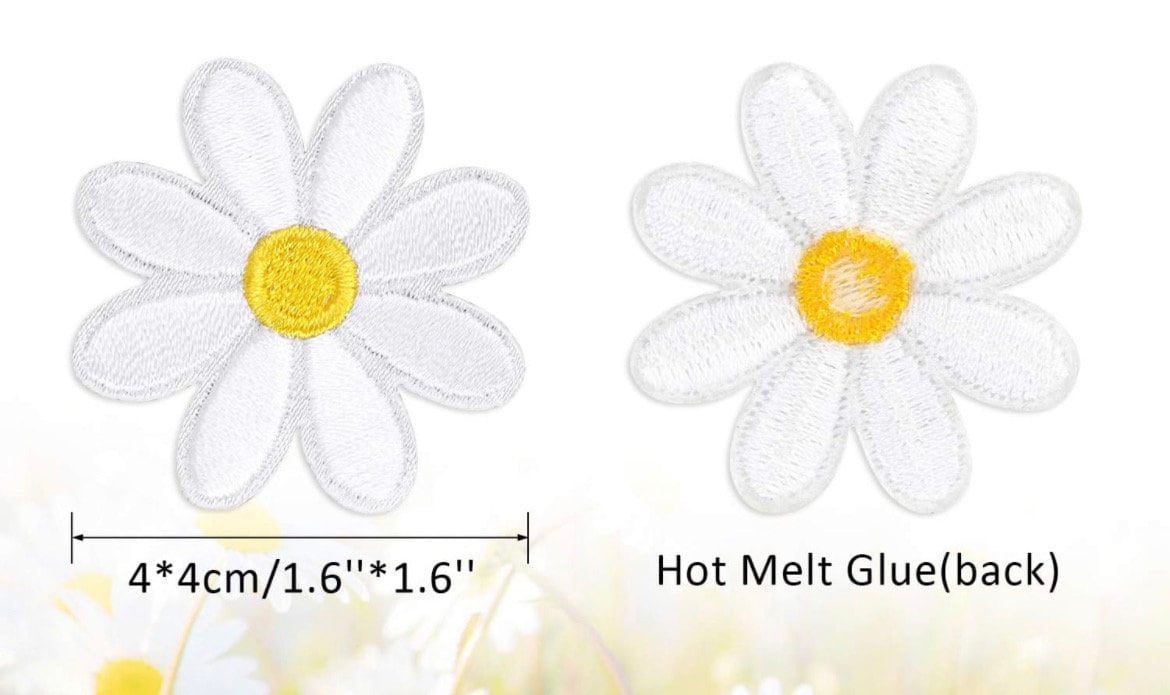 Flower Patches Iron on Ready Set of 30 Daisy Garden Flower Power Brand New Embroidered High Quality! y2k AZ
