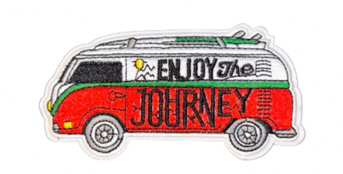 Enjoy The Journey Iron On Patch Embroidered Patch Hat Bar Filler Patch RV Camper Adventure