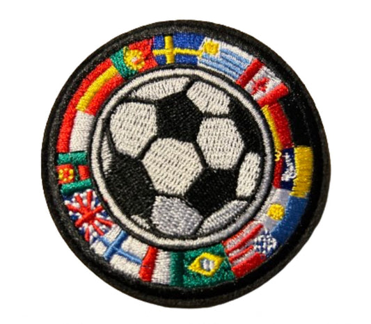 Soccer Worls Patch Iron On Ready Field Goal Football