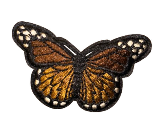 Butterfly Patch Iron on Ready Garden Flower Beauty Embroidered