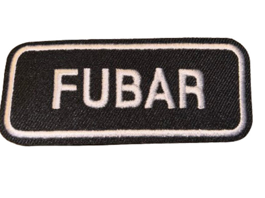 FUBAR Patch Iron on Ready Drinking Beer Party Embroidered Boating