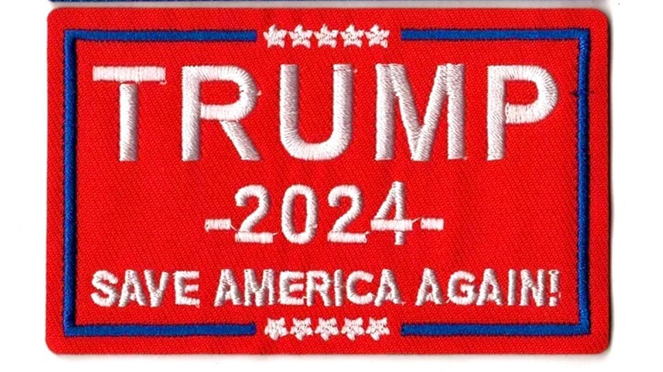 TRUMP 2024 Iron On Patch Take America Back Save America Your Choice Or Both - Iron On Ready or Can Sew On - Campaign Elections Vote y2k Hat