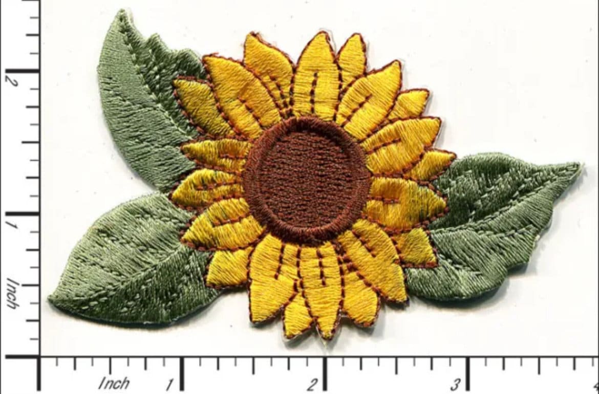 Sunflower Patch Iron On Ready Patch Embroidered Filler Patch Hat Bar Patch Garden Summer