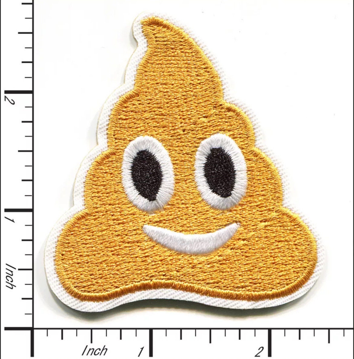 Poop Emoji Patch Iron On Ready Patch Embroidered Filler Patch Hat Bar Patch Smile