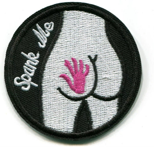 Spank Me Patch Iron On Ready Patch Embroidered Filler Patch Hat Bar Patch Funny Naughty