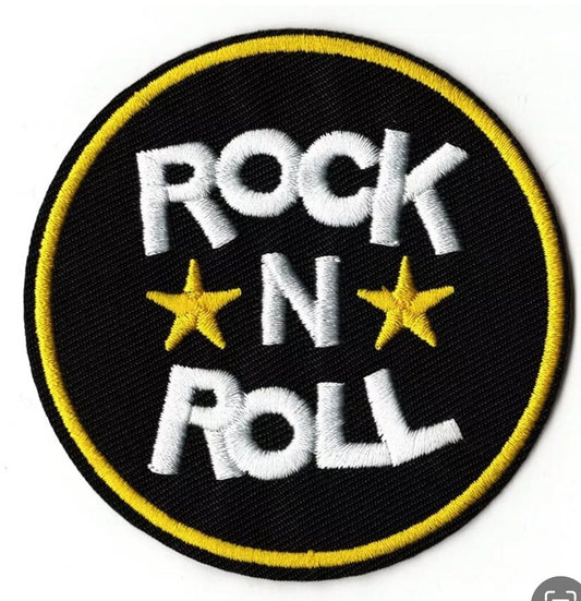 Rock N Roll Patch Iron on Patch Brand New Music Bad Guitar