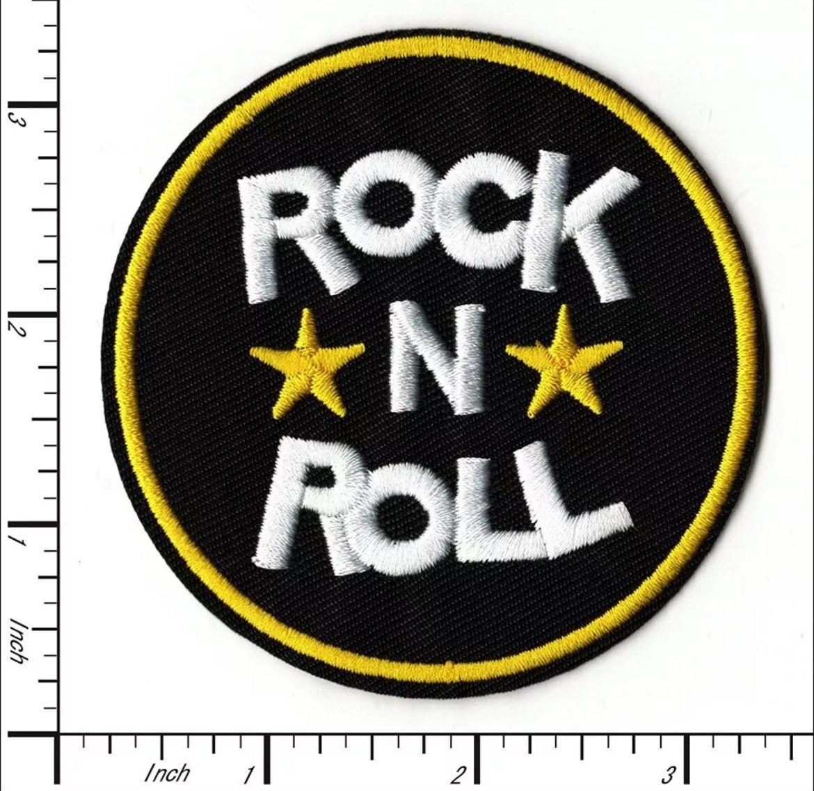 Rock N Roll Patch Iron on Patch Brand New Music Bad Guitar