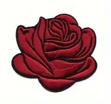 Rose Patch Iron on Embroidered Patch Multiple Colors Flower Garden