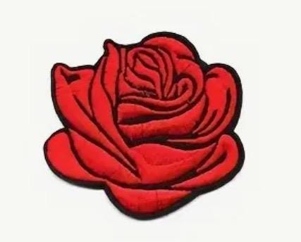 Rose Patch Iron on Embroidered Patch Multiple Colors Flower Garden