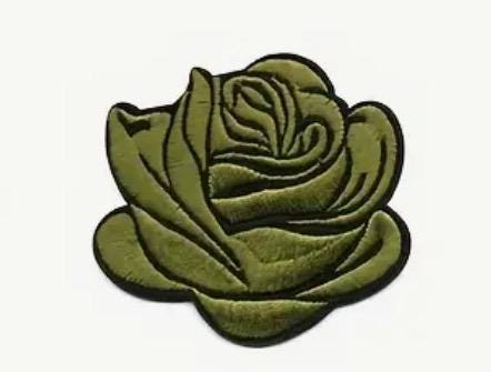 Rose Patch Iron on Embroidered Patch Multiple Colors Flower Garden