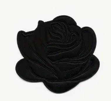 Rose Patch Iron on Embroidered Patch Multiple Colors Flower Garden