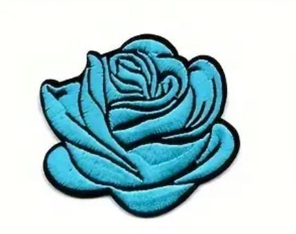 Rose Patch Iron on Embroidered Patch Multiple Colors Flower Garden