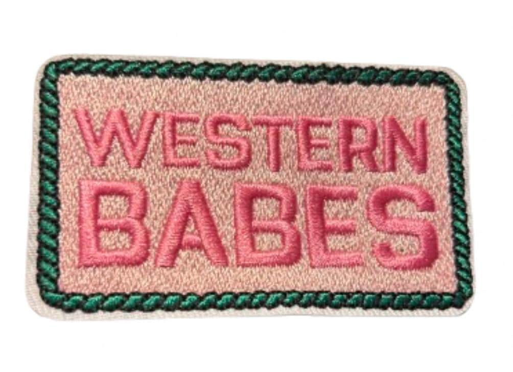 Western Babes Iron On Ready Patch Embroidered Filler Patch Hat Bar Patch Rodeo cowgirl