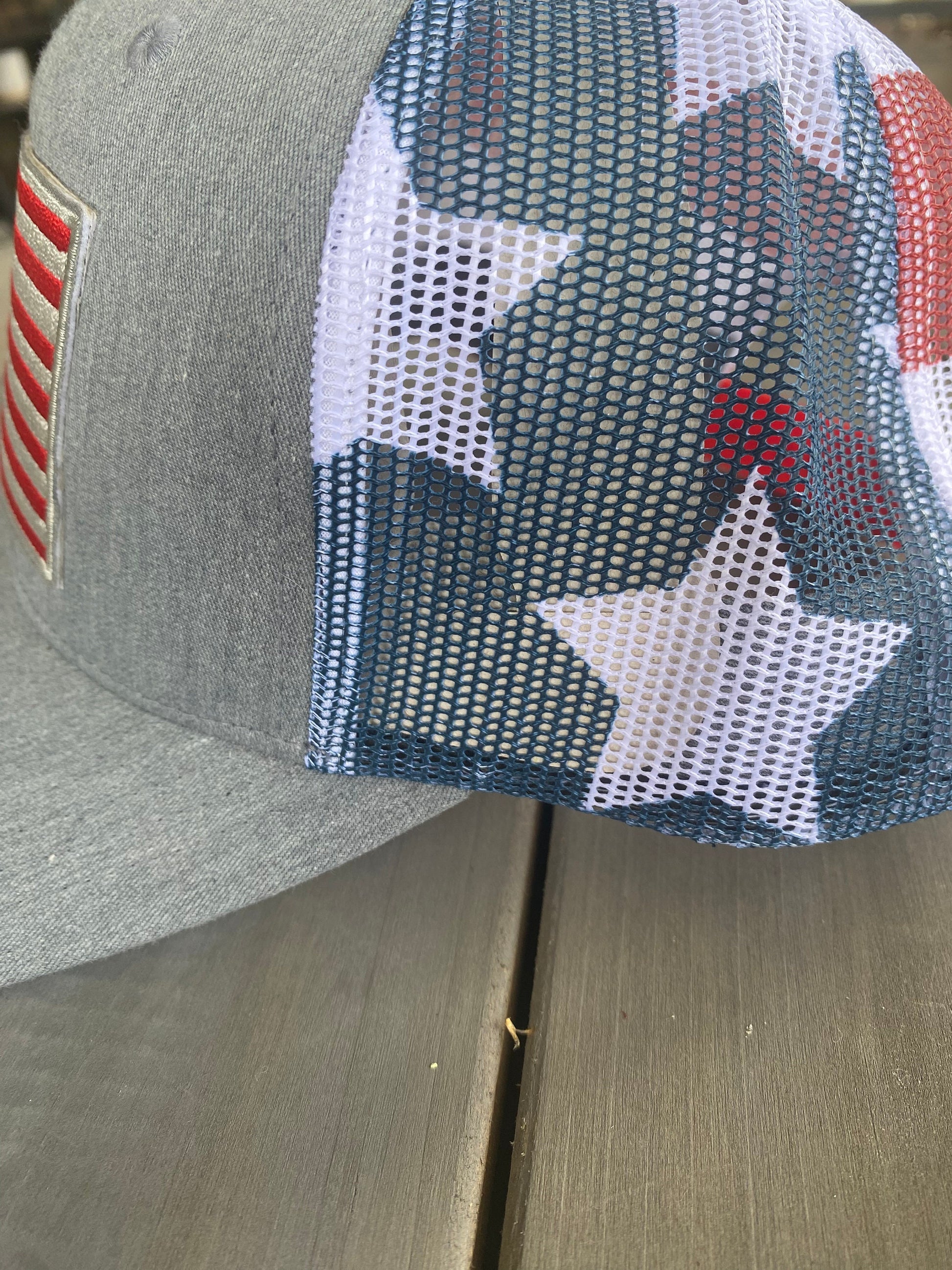 American Flag Trucker Hat Structured Richardson Cap USA Flag Mesh