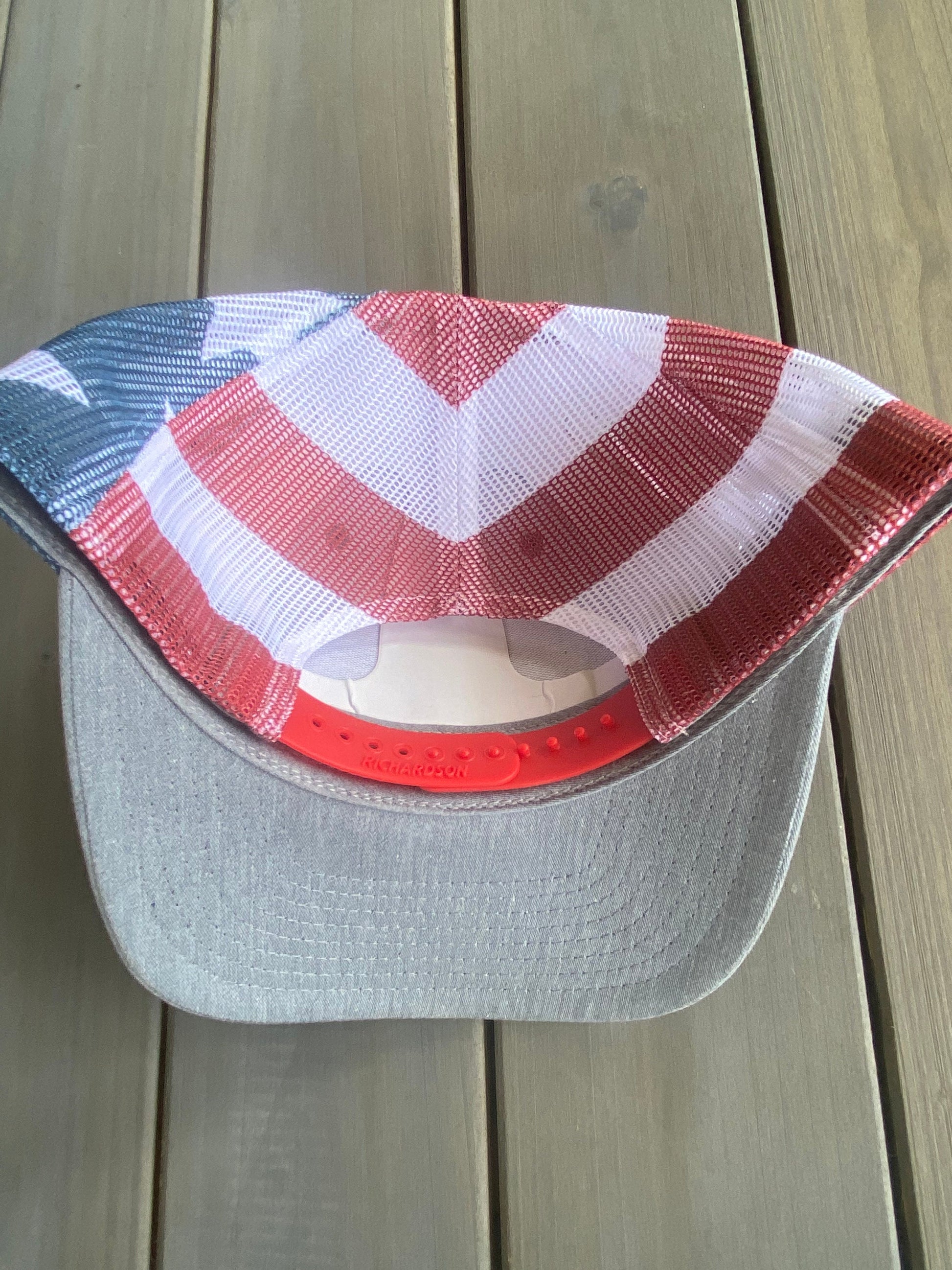 American Flag Trucker Hat Structured Richardson Cap USA Flag Mesh