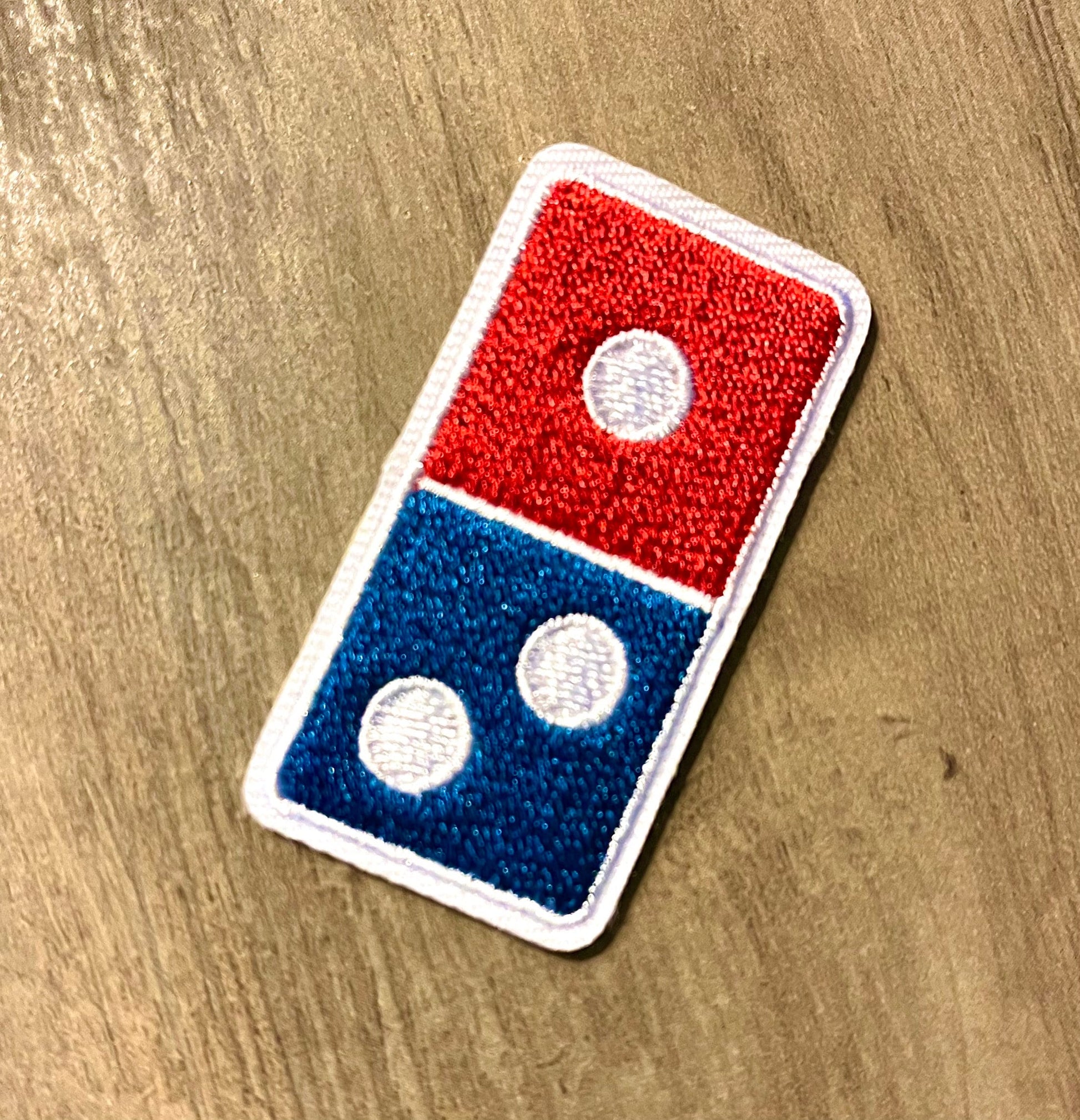 DOMINOS Pizza Patch Iron On Ready Patch Brand New Choice of Patch or Beanie !
