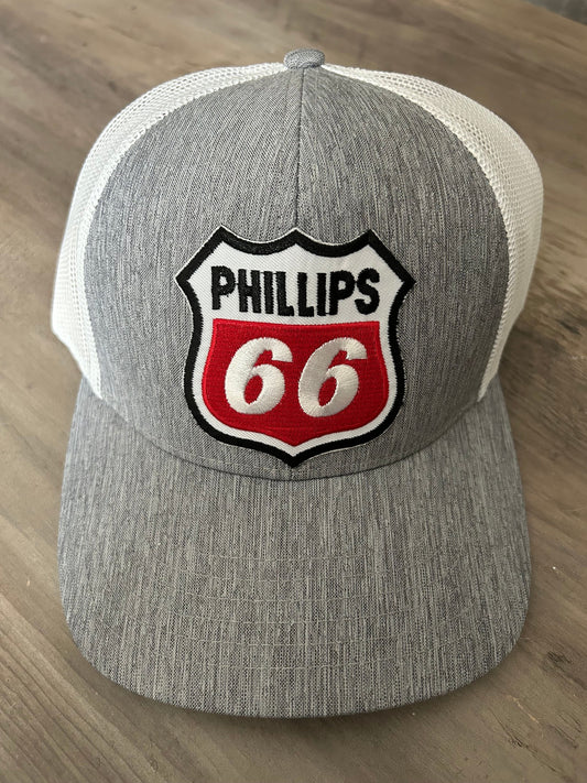 Phillips 66 Hat Adjustable Trucker Hat Embroidered Patch Style Gasoline Cap Unisex Brand New