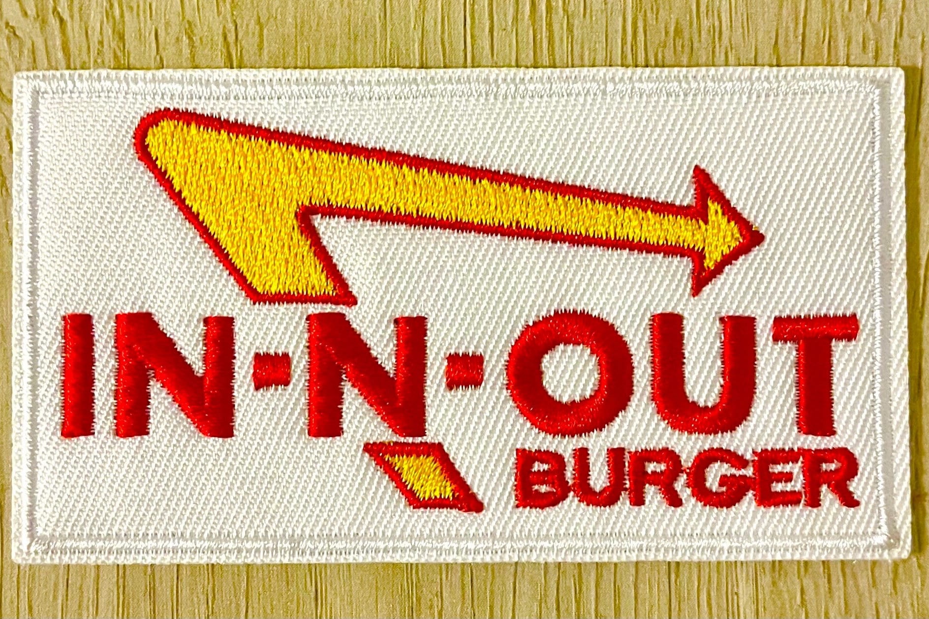 IN-n-OUT Burger Hats or Iron On Patch Iron On Ready Patch Brand New Fast Food Drive Thru Costume Uniform Foam Trucker Cap FREE Shipping!