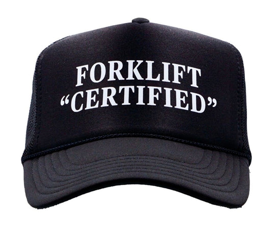 FORKLIFT CERTIFIED Trucker Hat Snap Back Cap Foam Your Choice of COLOR Brand New Mesh Unisex Adjustable