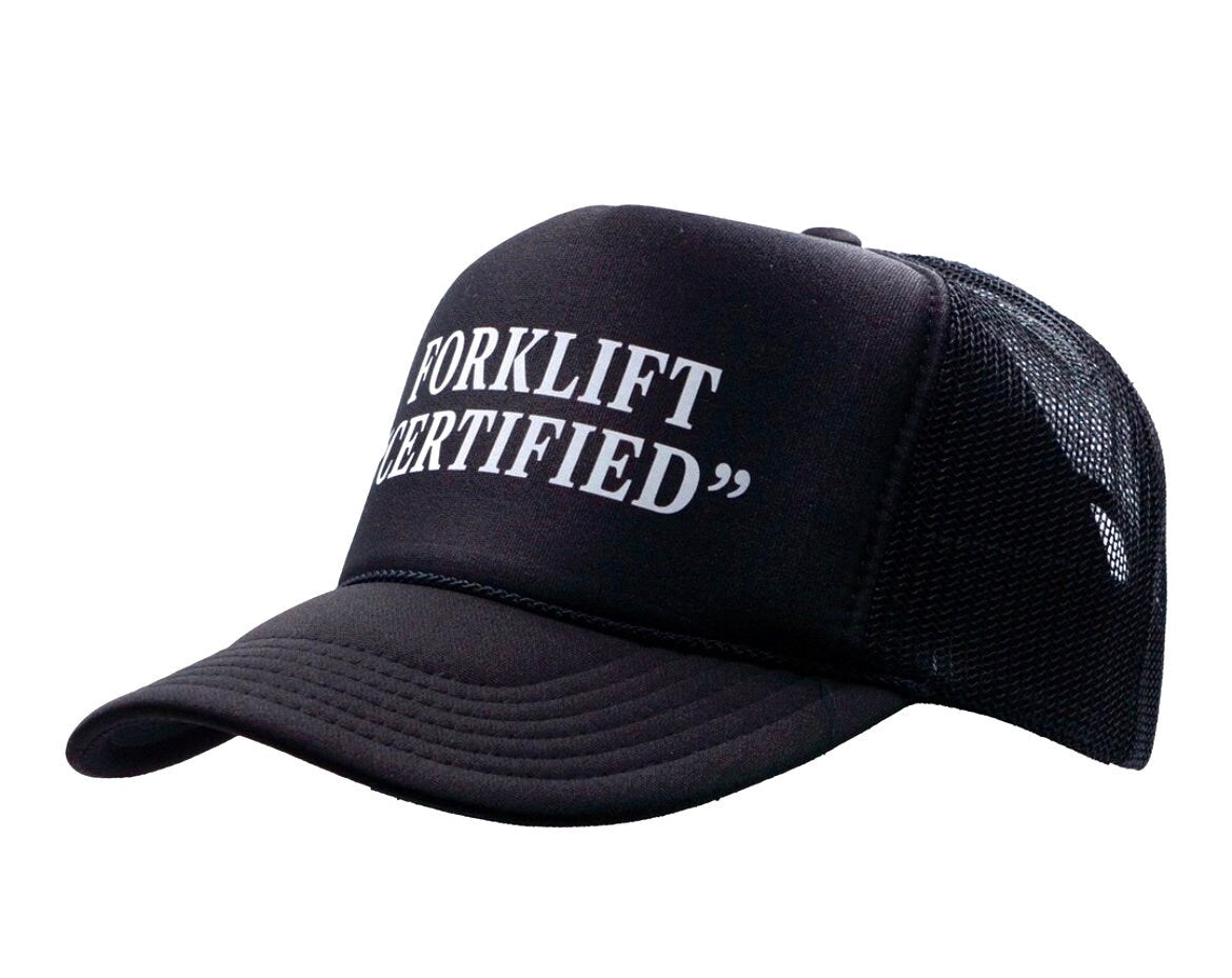 FORKLIFT CERTIFIED Trucker Hat Snap Back Cap Foam Your Choice of COLOR Brand New Mesh Unisex Adjustable