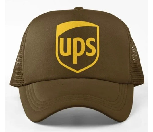 UPS Hat Brand New UPS Cap Unisex Adjustable Truck Driver Halloween Costume Foam Trucker Brown Package Delivery Driver