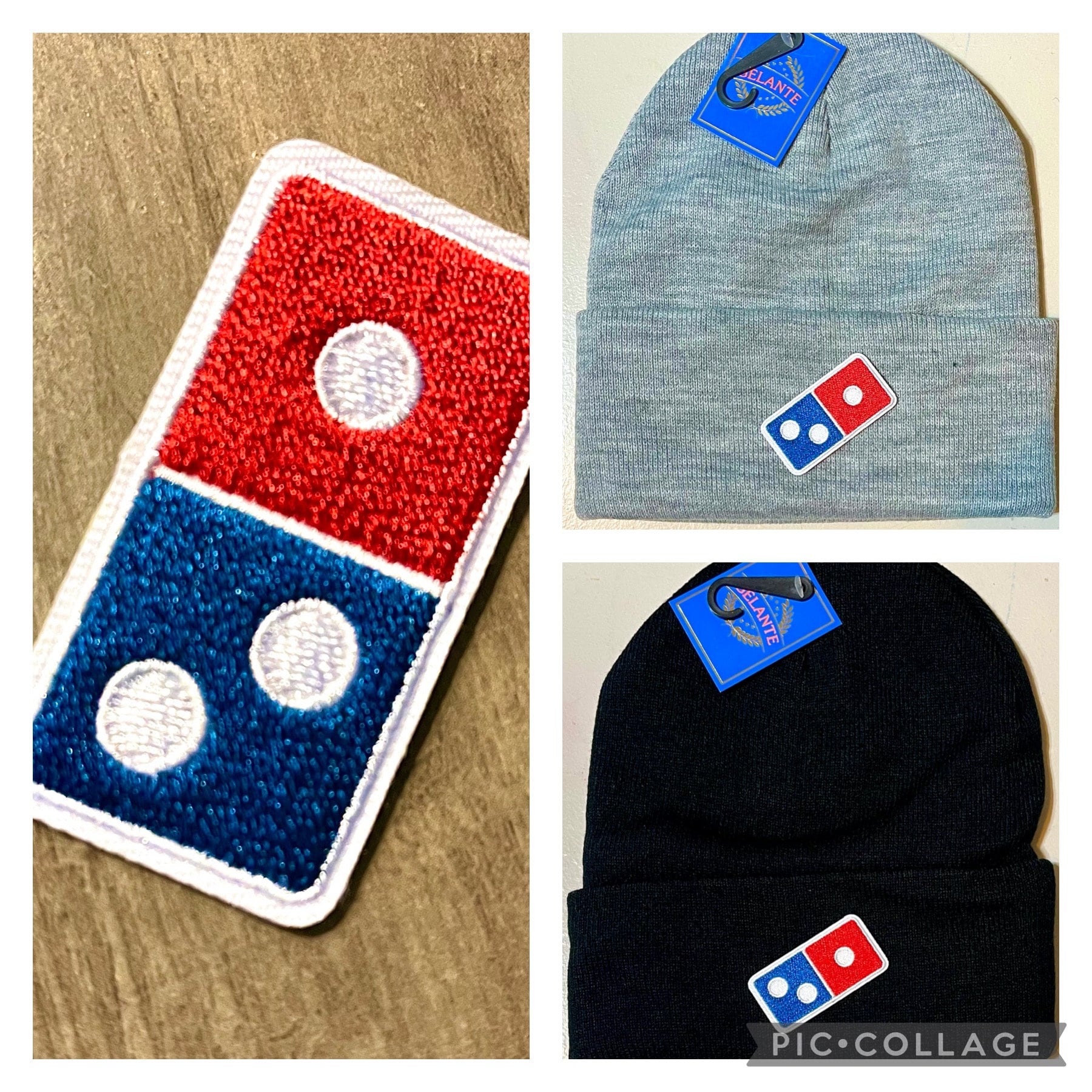 DOMINOS Pizza Patch Iron On Ready Patch Brand New Choice of Patch or Beanie !