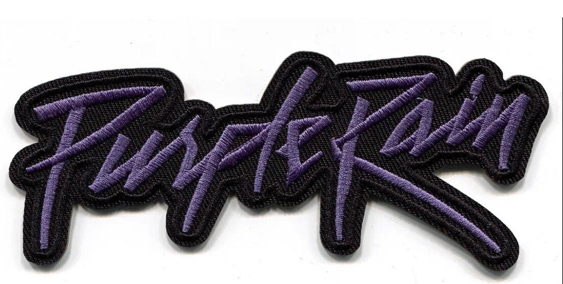 PRINCE Patch Iron On Ready PURPLE RAIN Logo Brand New Purple Rain Paisley