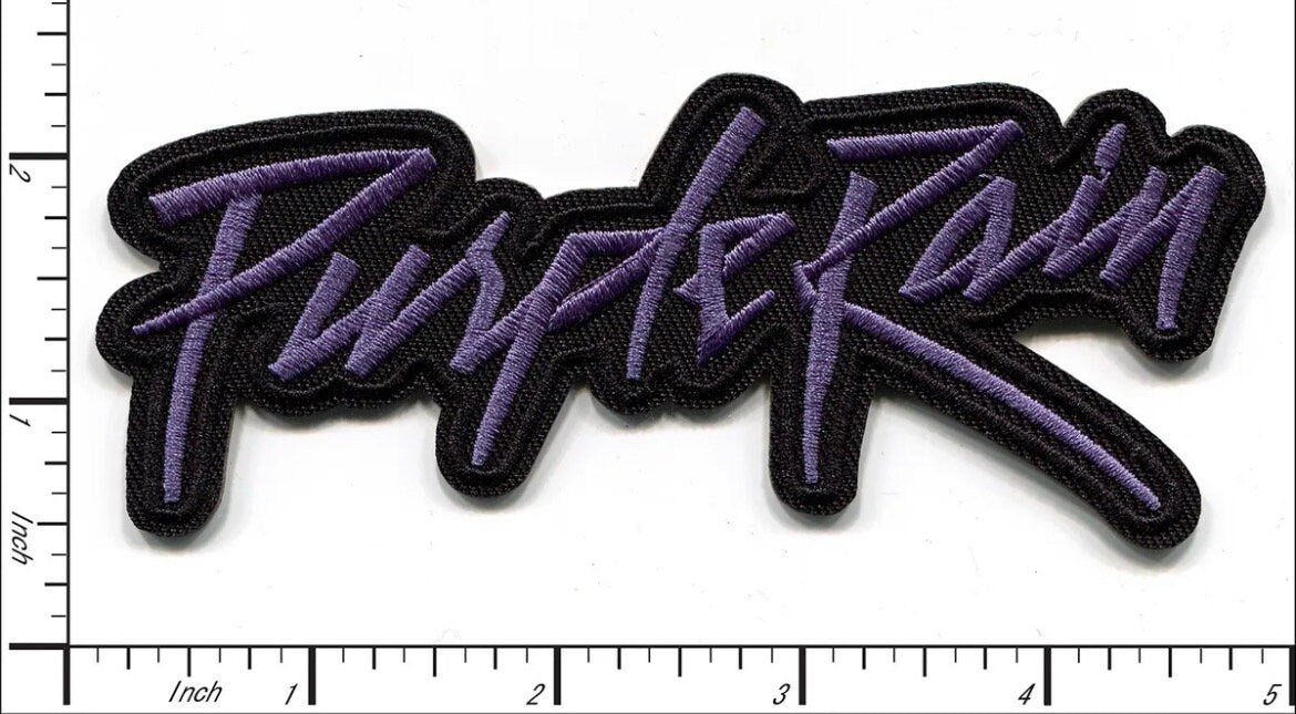 PRINCE Patch Iron On Ready PURPLE RAIN Logo Brand New Purple Rain Paisley