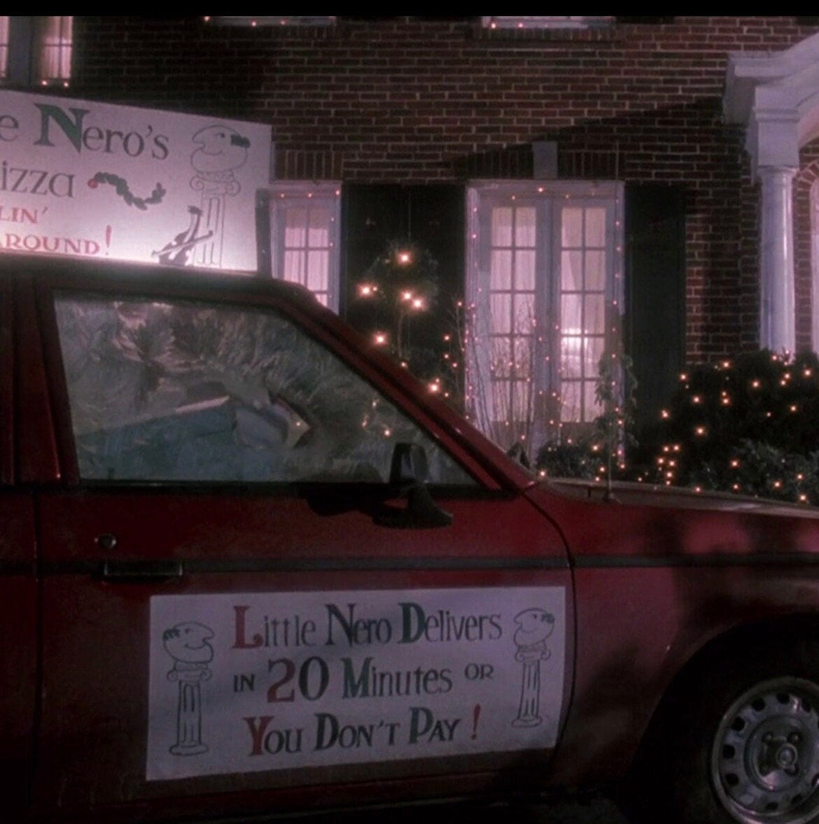 Little Nero’s Pizza Hat Brand New Cap Home Alone Pizza Christmas Movie Delivery Stocking Stuffer Foam Trucker Shirts Also Available Red