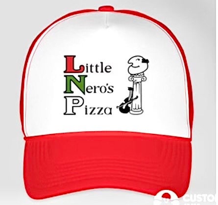 Little Nero’s Pizza Hat Brand New Cap Home Alone Pizza Christmas Movie Delivery Stocking Stuffer Foam Trucker Shirts Also Available Red