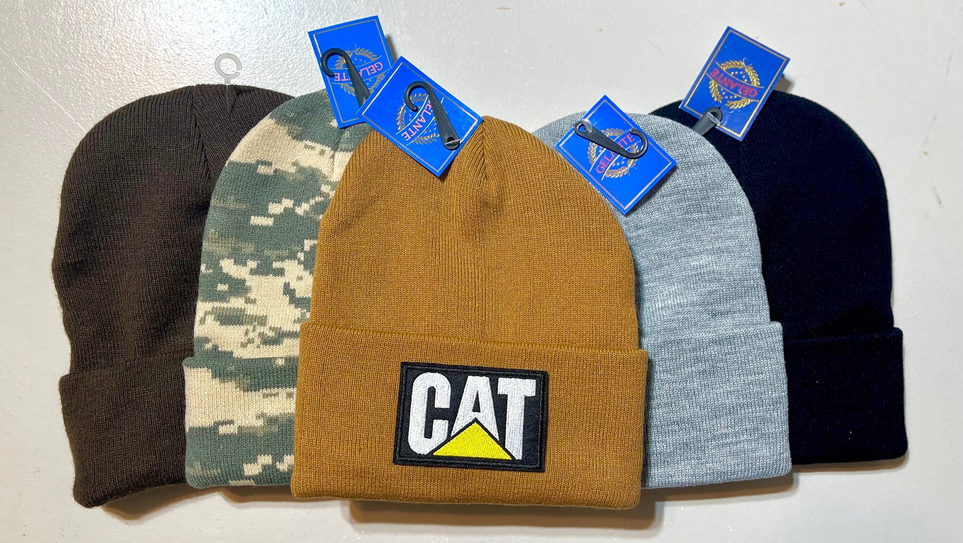 CAT Beanie Toboggan Patch Style Winter Cap Warm Hat Brand New! Caterpillar