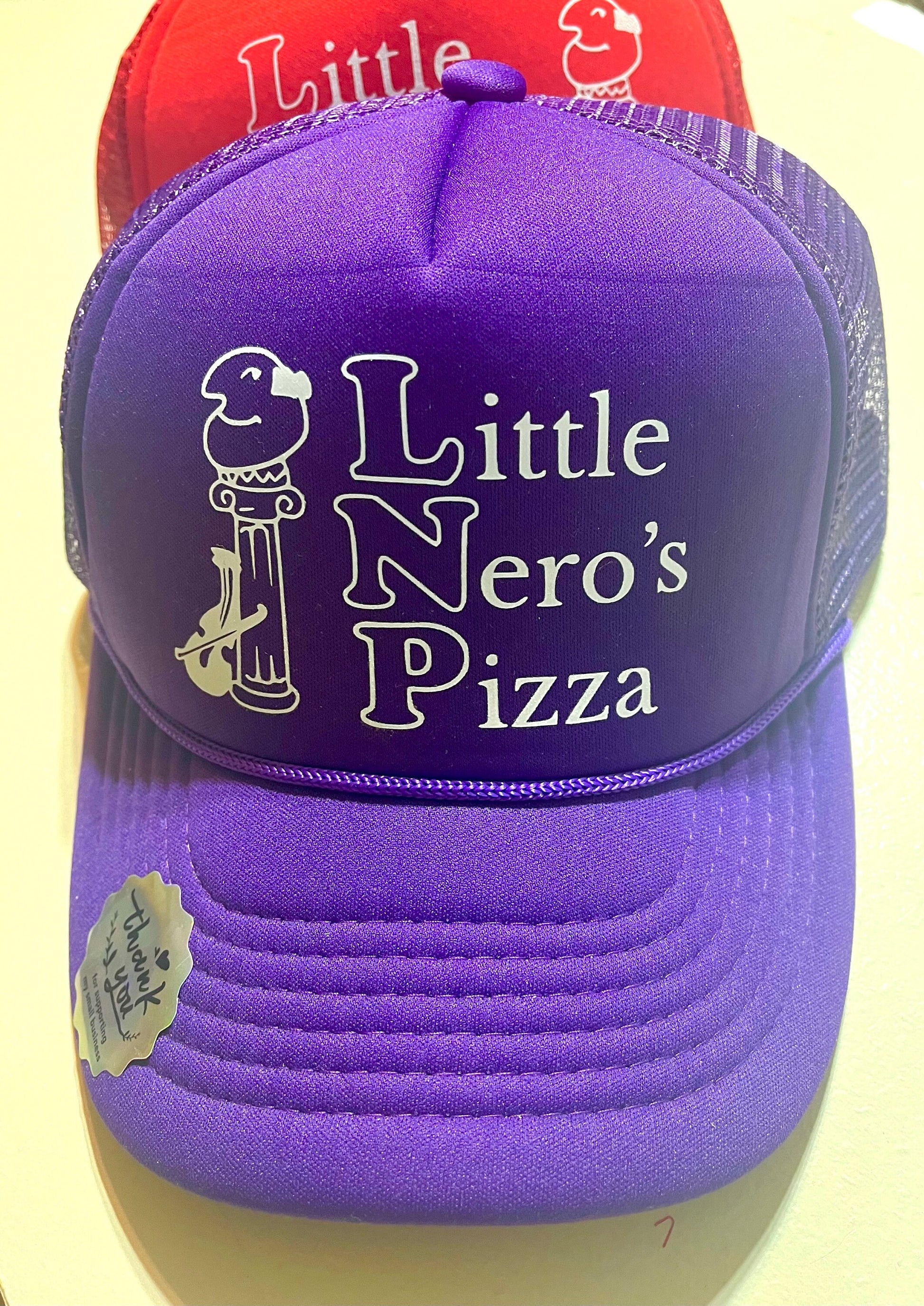 Little Nero’s Pizza Hat Brand New Cap Home Alone Pizza Christmas Movie Delivery Stocking Stuffer Foam Trucker Shirts Also Available Red