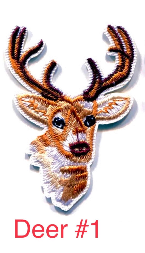 Deer Patch Iron On Ready Buck Patch Brand New - Hunting Outdoors Woods Antlers Rack