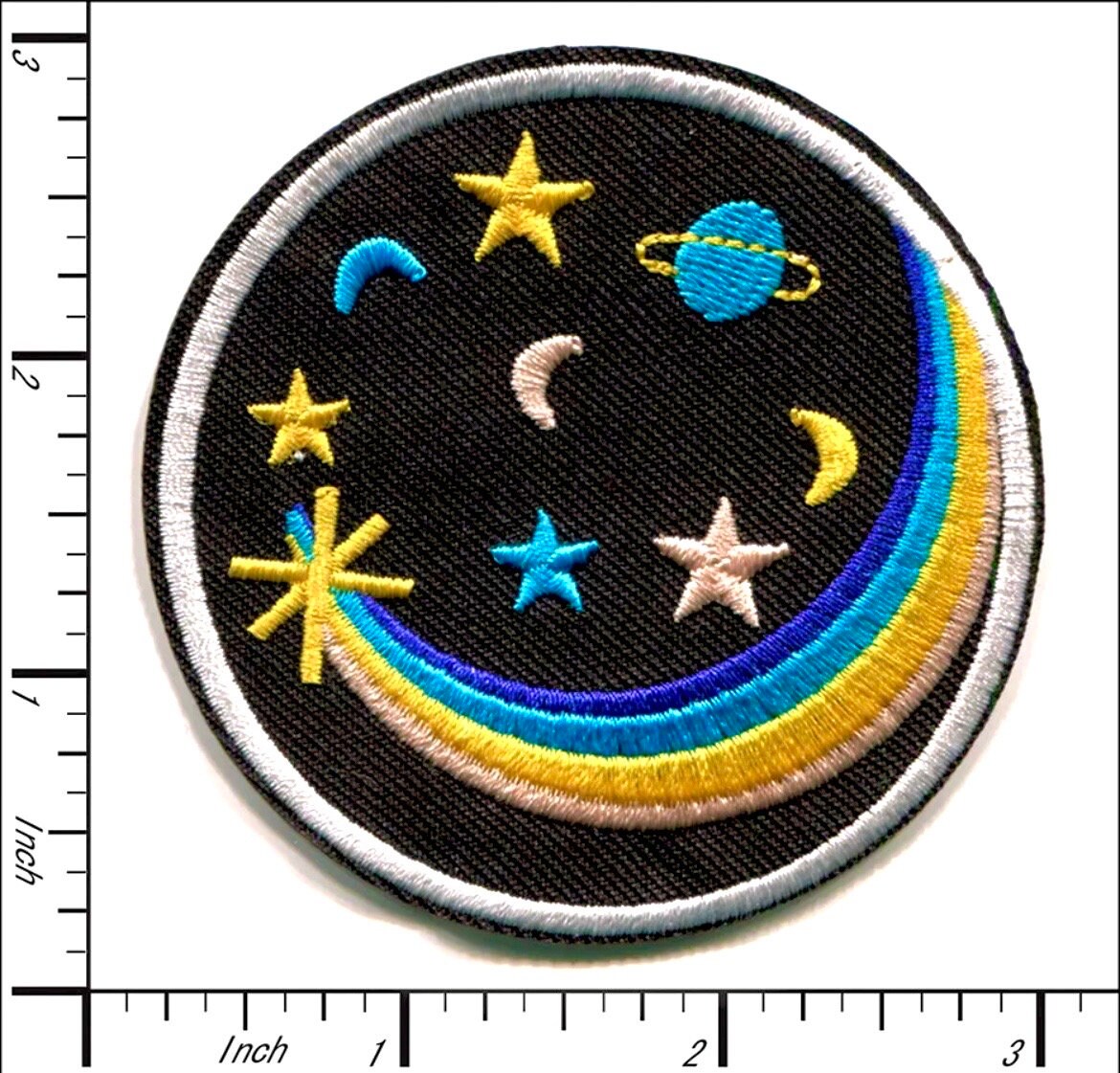 Moon and Stars Patch Iron on Patch Brand New High Quality! - Outer Space - Dream Catcher - Camping - Outdoors - Dreamer