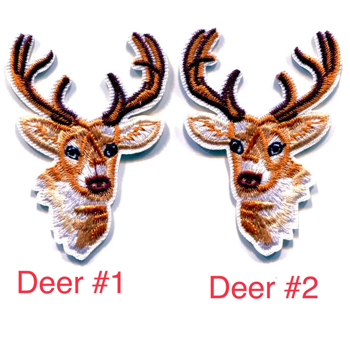 Deer Patch Iron On Ready Buck Patch Brand New - Hunting Outdoors Woods Antlers Rack