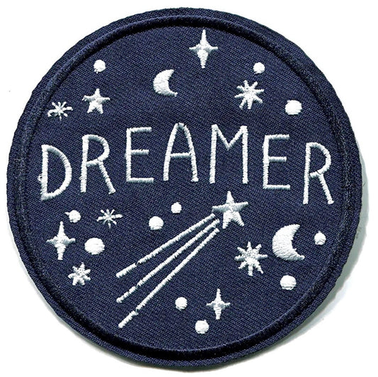 DREAMER Patch Moon Patch Iron on Patch Brand New High Quality! - Outer Space - Dream Catcher - Camping - Outdoors