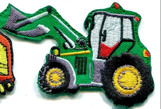 Tractor Patch Truck John Deere Style Patches Iron On Ready Bulldozer Brand New YOUR CHOICE or Buy All 3 SAVE! Dump Haul Construction Dozer