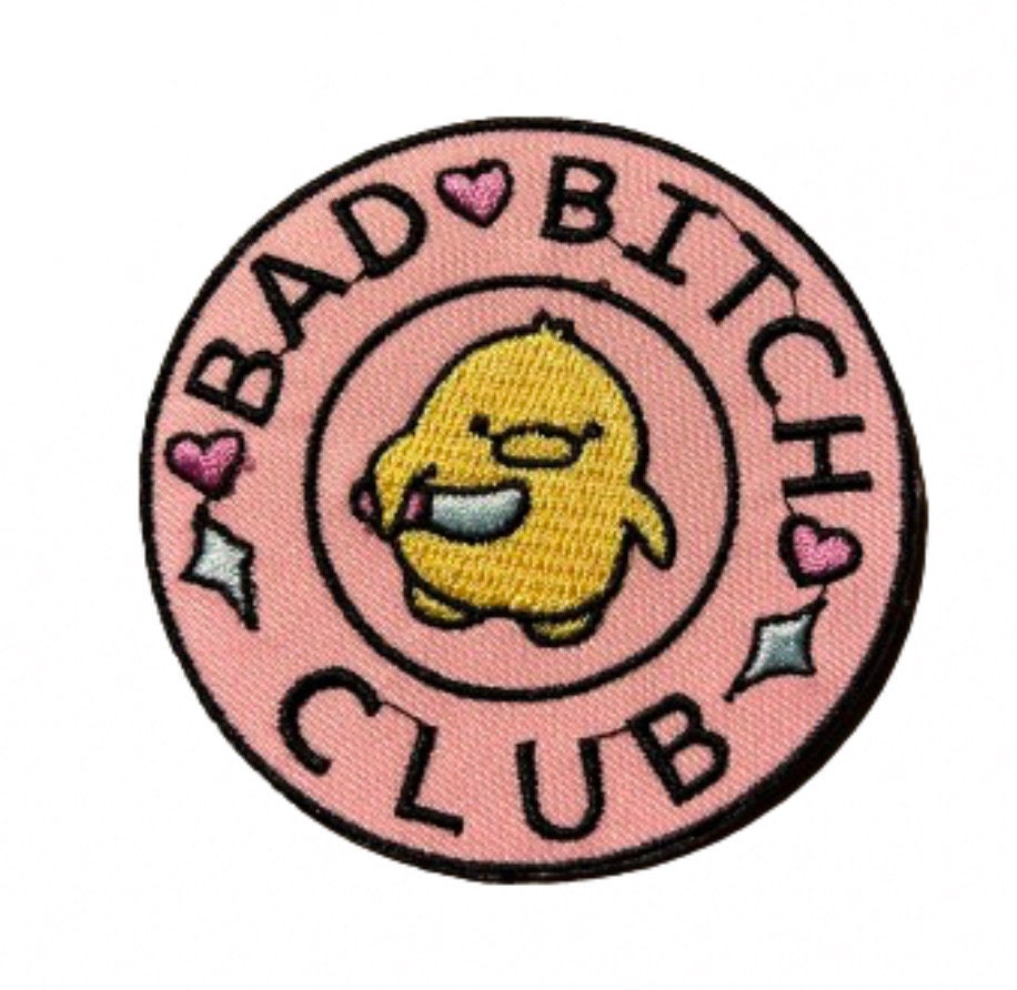 Bad Bitch Club Iron On Ready Patch Embroidered Filler Patch Hat Bar Patch