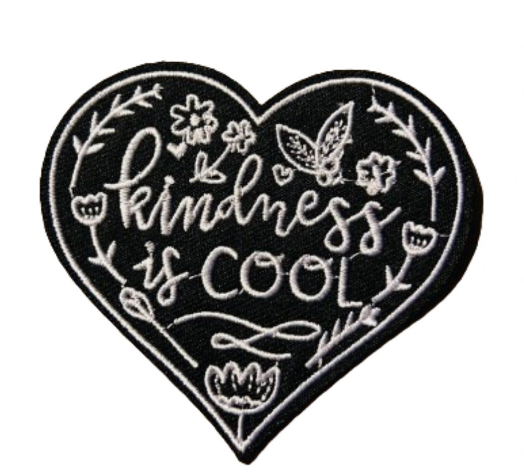 Kindness Is Cool Iron On Ready Patch Embroidered Filler Patch Hat Bar Patch Heart