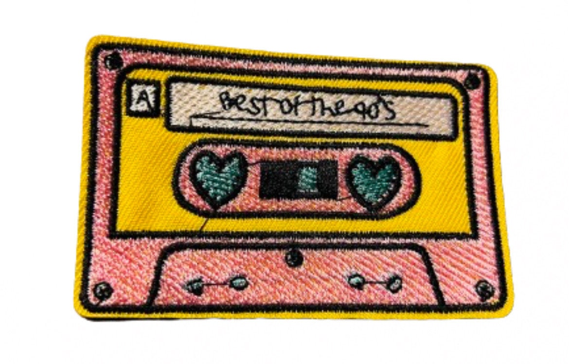 Mix Tape Patch Iron On Ready Patch Embroidered Filler Patch Hat Bar Patch Best of The 90’s